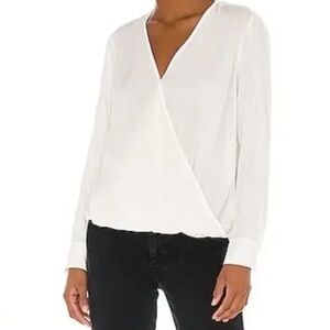 Rails Hillary Ivory Snake Wrap Blouse